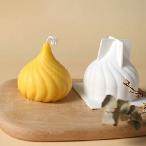 Three Trust Single Whirlwind Scented Candle Silicone Mold DIY Handmade Onion Head White Silicone Mold