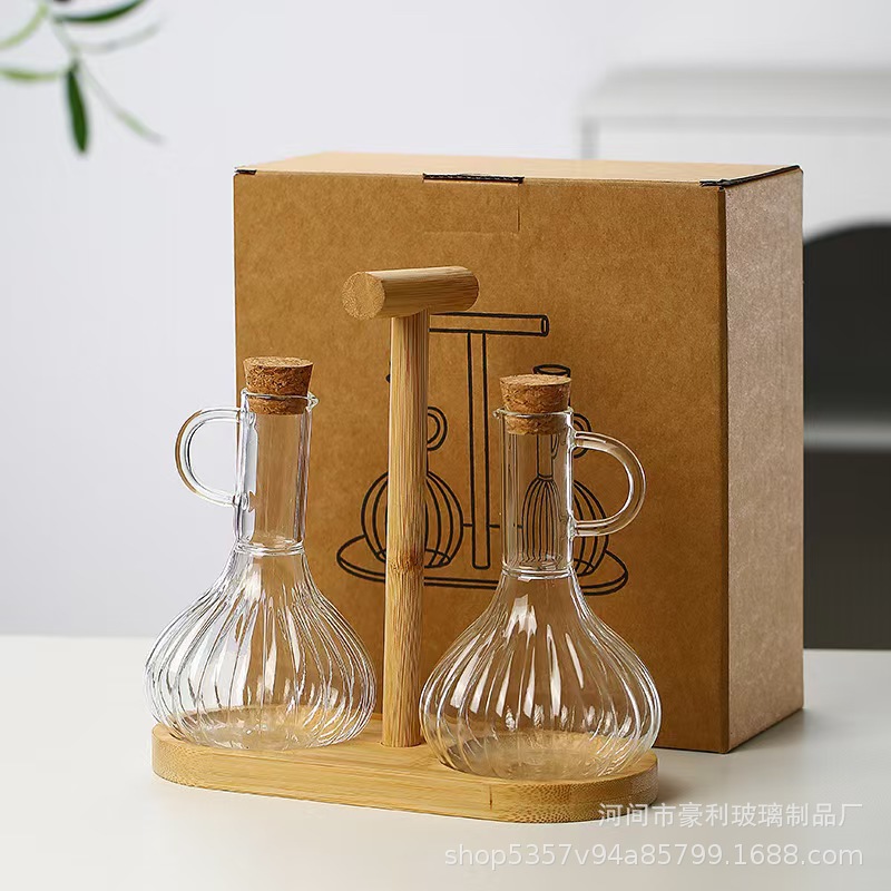 Recipiente para aceite de borosilicato de alta resistencia, botella de vidrio resistente al calor para almacenar aceite, recipiente para aceite comestible, botella para salsa de soja, artículos de cocina, botella para condimentos.