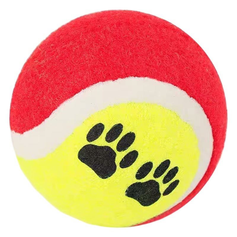 Huellas de juguetes para perros pelota de tenis pelota de entrenamiento elástica resistente al desgaste deportes interactivos juguete para mascotas suministros