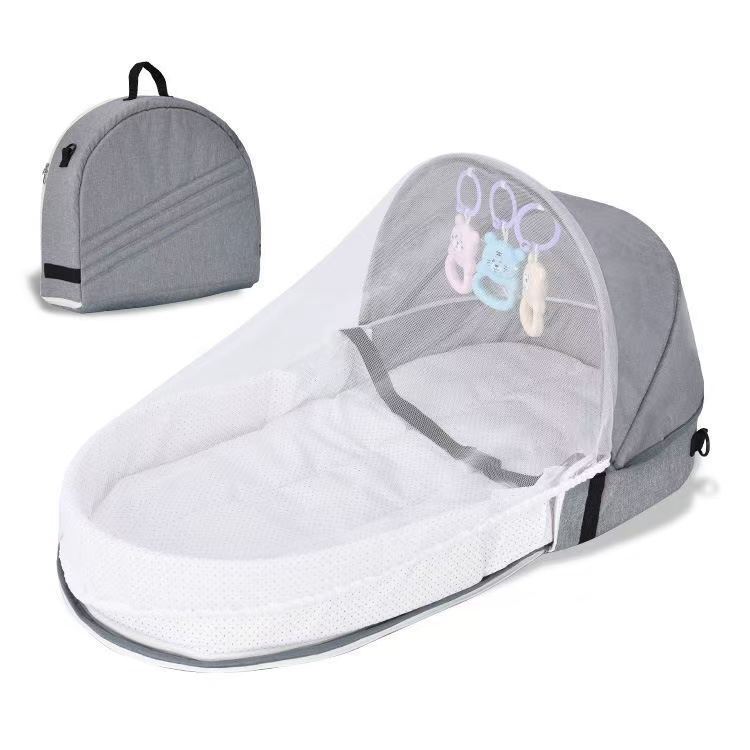 Baby Crib, Newborn Baby Bionic Isolation Bed, Anti-Mosquito Folding Bed-In-Bed, Convenient Outdoor Travel Bed