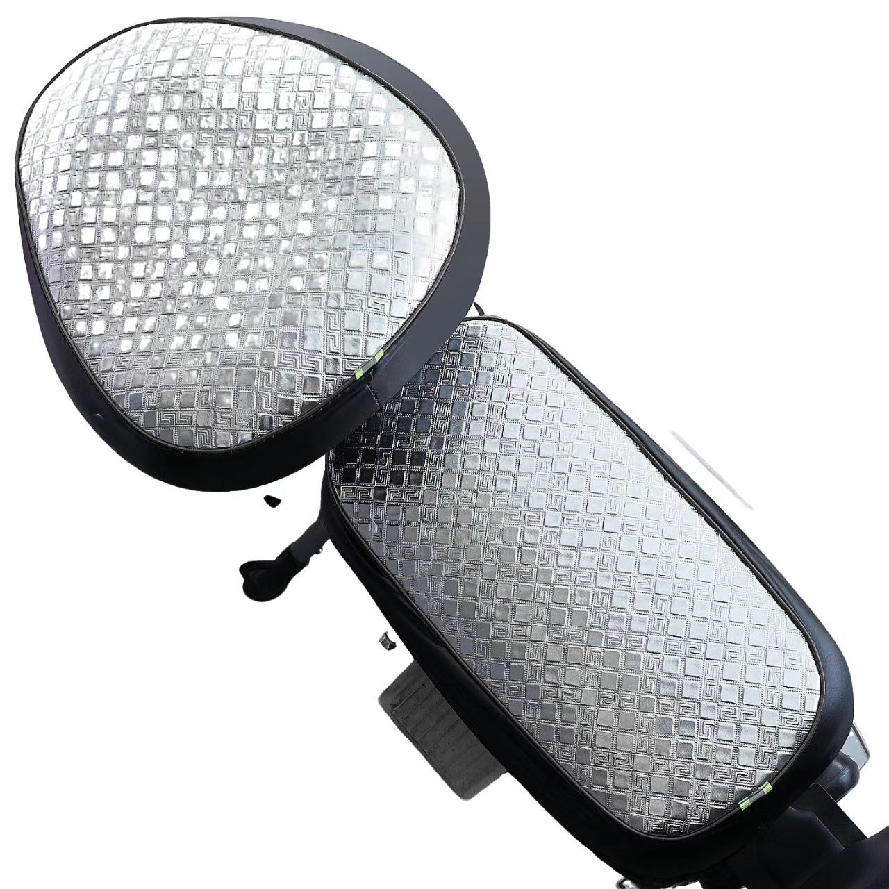 Cojín de asiento de automóvil eléctrico aislamiento térmico pequeño tranvía batería cubierta de asiento de automóvil antideslizante universal anti-solar impermeable cuero cuatro estaciones image 6