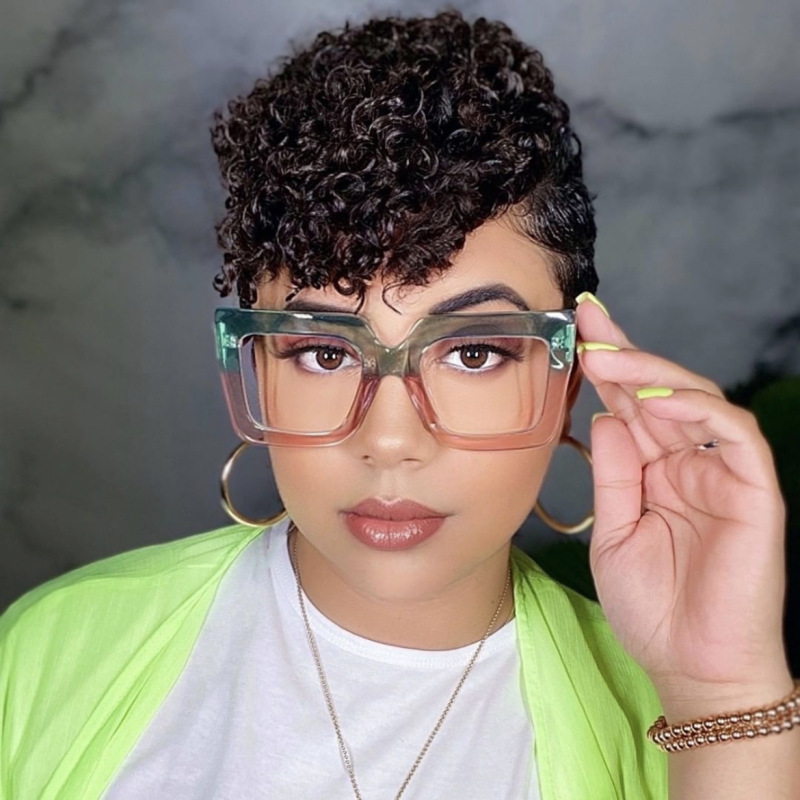 European and American Trendy Glasses Frame Square Large Frame Simple Flat Mirror Anti-Blue Light Cross-Border Ins Concave Shape Glasses Frame for Women European and American Trendy Glasses Frame Square Large Frame Simple Flat Mirror Anti-Blue Light Cross-Border Ins Concave Shape Glasses Frame for Women