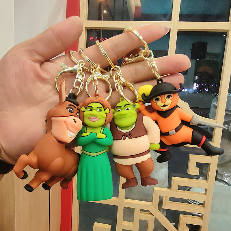 怪物史莱克潮流钥匙扣可爱包包挂件创意车钥匙挂件精致小礼品批发