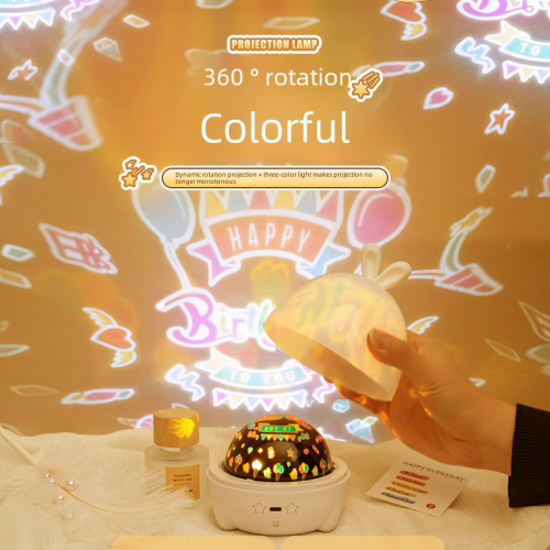 Starlight Projector Children's Toy Night Light Romantic Dream Music Box Atmosphere Projector Light Glowing Amazon