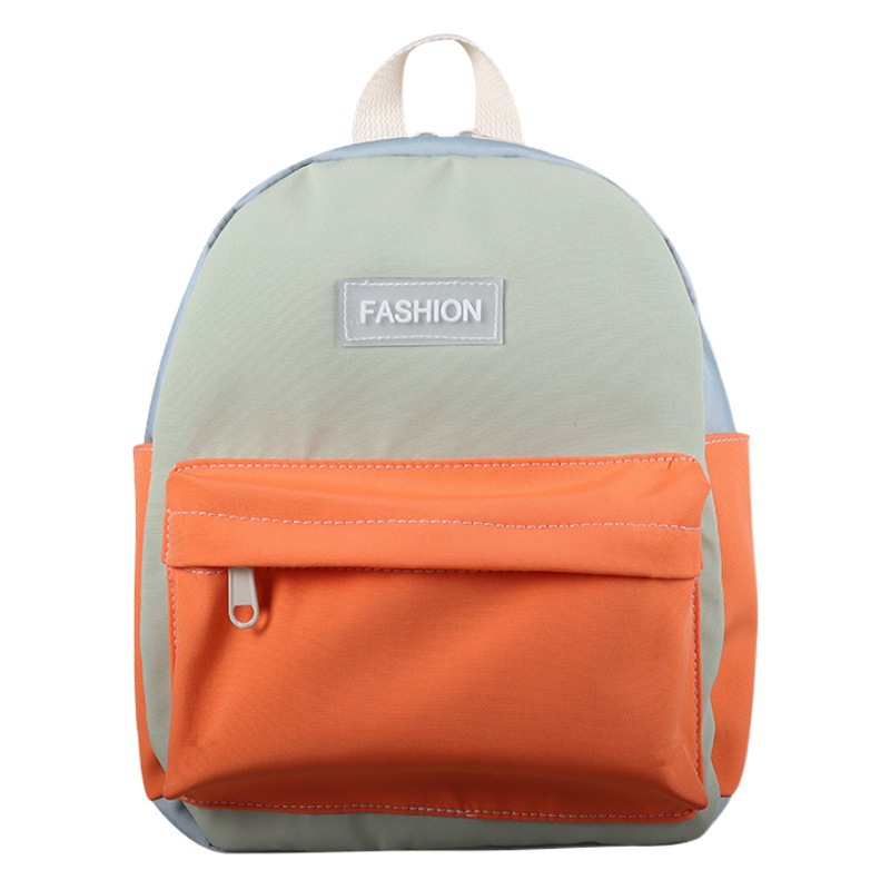 Mochila de jardín de infantes estilo coreano simple ligero 3-6 AÑOS NIÑOS lienzo contraste color pequeña mochila niño mochila de viaje