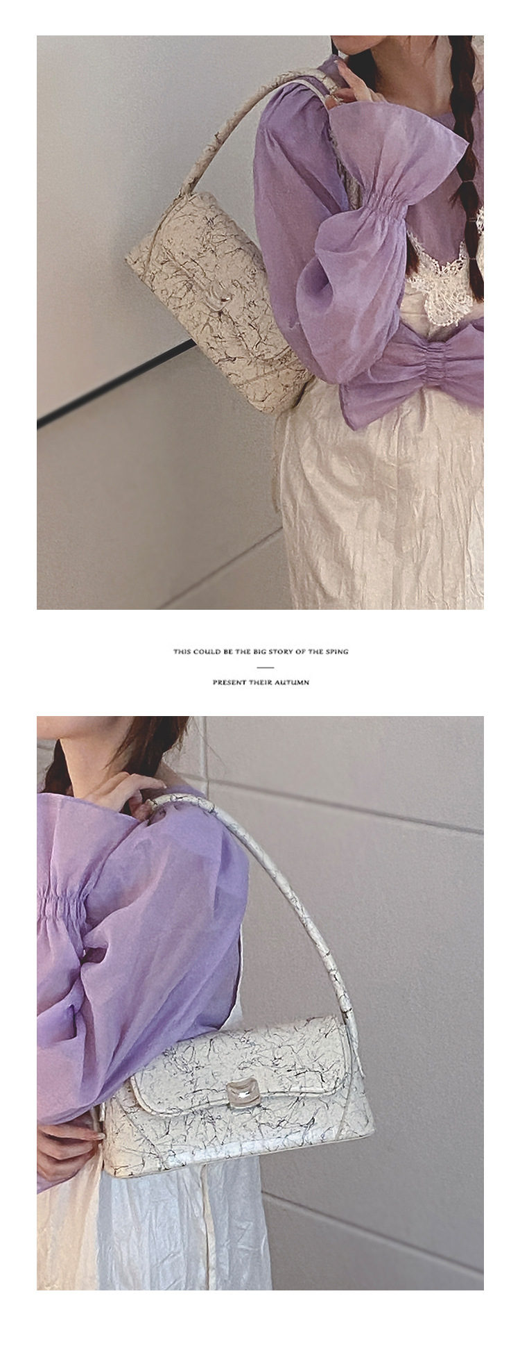 French Niche Design Underarm Bag Women's New 2023 Fashion Graffiti Shoulder bag high-level sense of all-match handbag_voghion.com