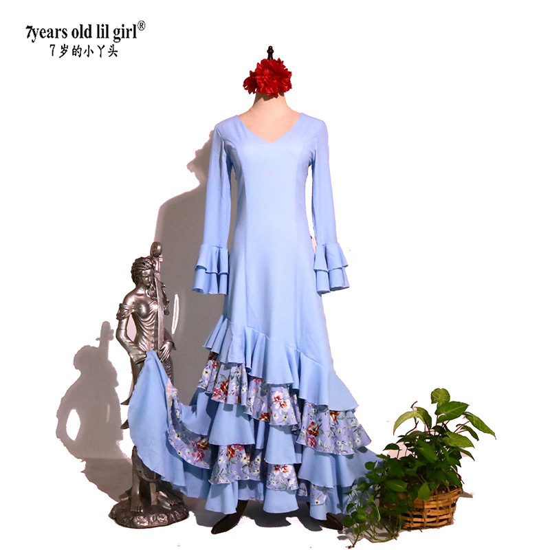 Original Brand Flamenco Spanish Dance Dress Performance Costume Dance Skirt Cc02