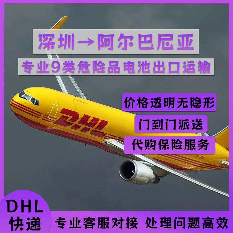 Литиевая батарея Гуанчжоу в Албанию DHL экспресс авиадоставка морские перевозки полный контейнер LCL двойное оформление доставка от двери до двери DDP/DDU