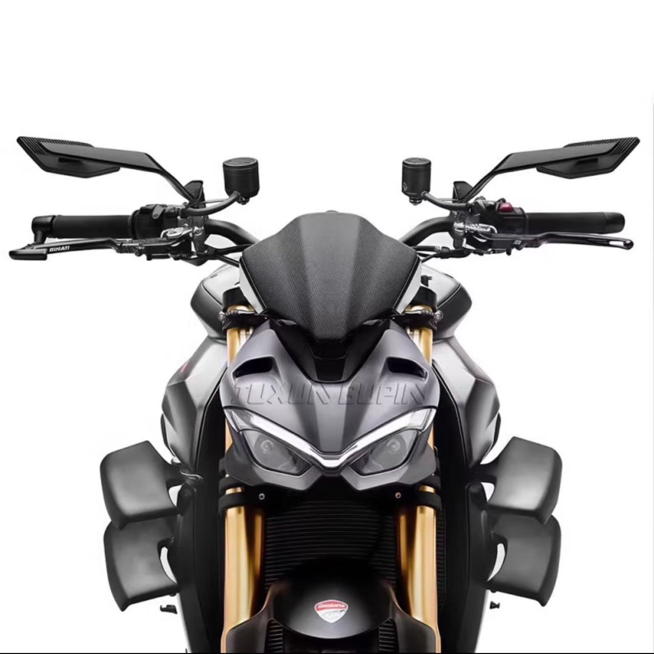 Wind Wing Rearview Mirror Southeast Asia Cross-Border Hot Selling Motorcycle Modified Fixed Wind Wing Rearview Mirror Large Mirror Folding