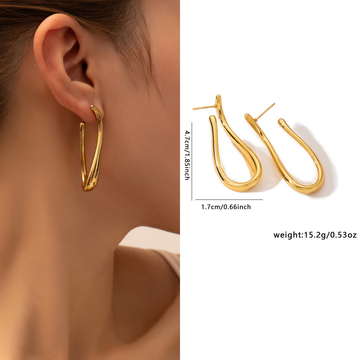 Pendientes de acero de titanio transfronterizos para mujer, lujo ligero, sentido de alta gama, temperamento retro de nicho, pendientes que no se desvanece, pendientes de todo fósforo al por mayor