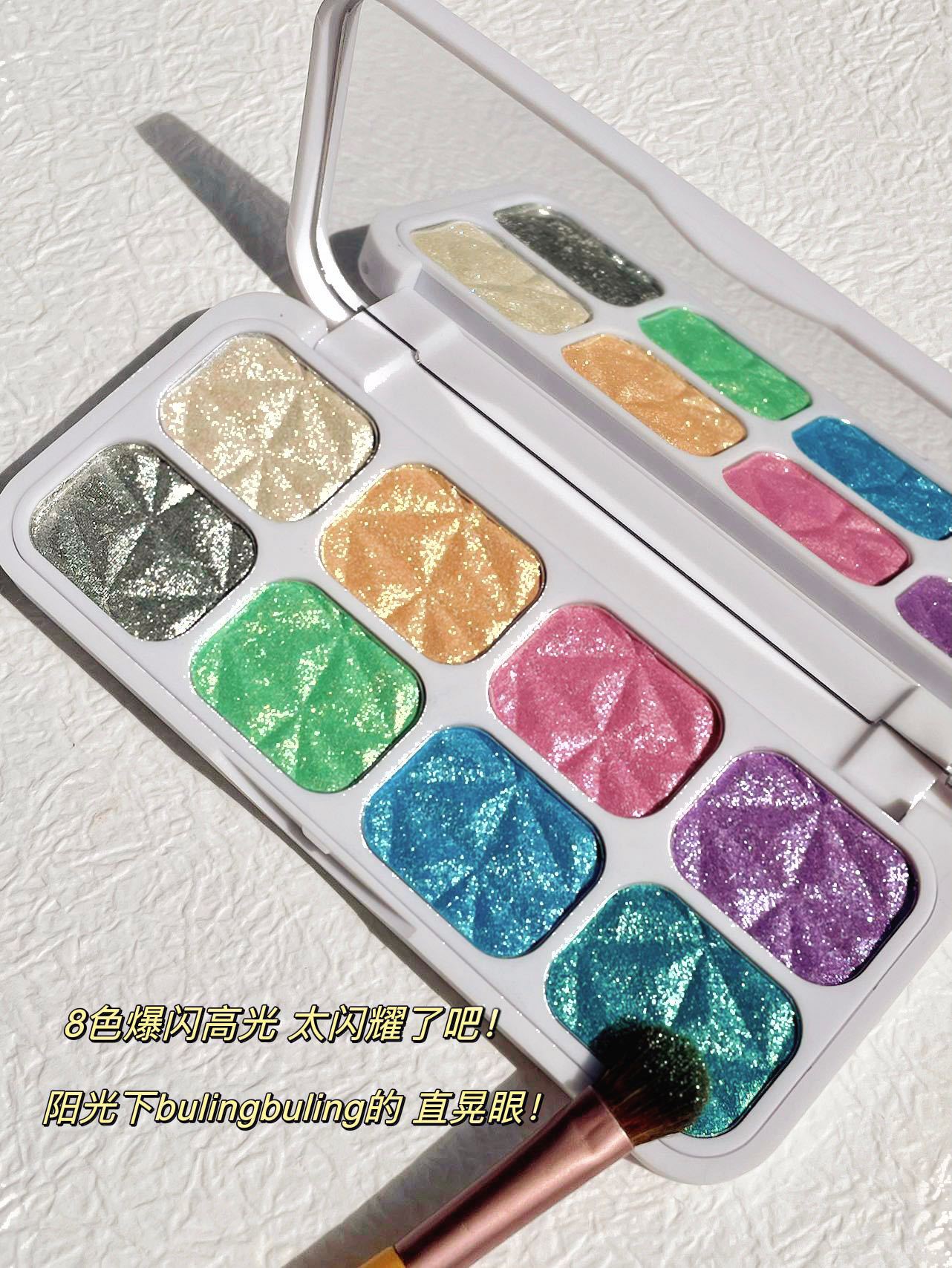insfany Macaron Chameleon High Disc Polarized Color 8-color Cut Color Eyeshadow Douyin Xiaohongshu undefined