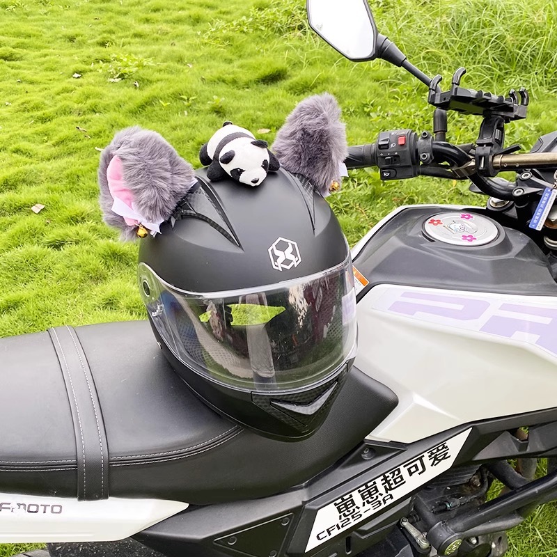 Cute Rabbit Ear Helmet Decoration Motorcycle Helmet Accessories