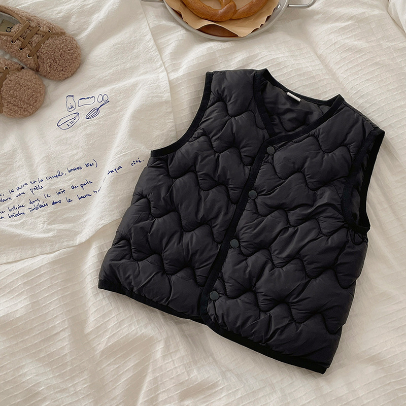 Otoño y invierno nuevo chaleco de plumón de algodón para bebés super suave chaqueta de algodón para niños y niñas