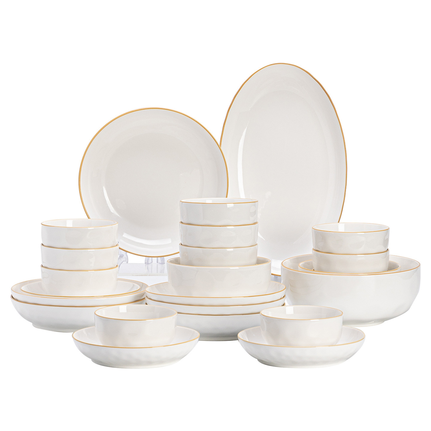 Juego de platos de alto valor de color bajo vidriado Tazón de cerámica para el hogar simple Plato al por mayor Palillos Tazón de sopa Tazón de fideos Tazón de arroz