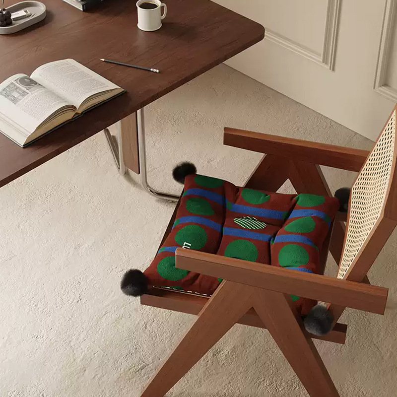 Simple retro americano asiento de asiento de comedor casero invierno invierno caliente aislamiento de aluminio dormitorio asiento de sala de aula cojín