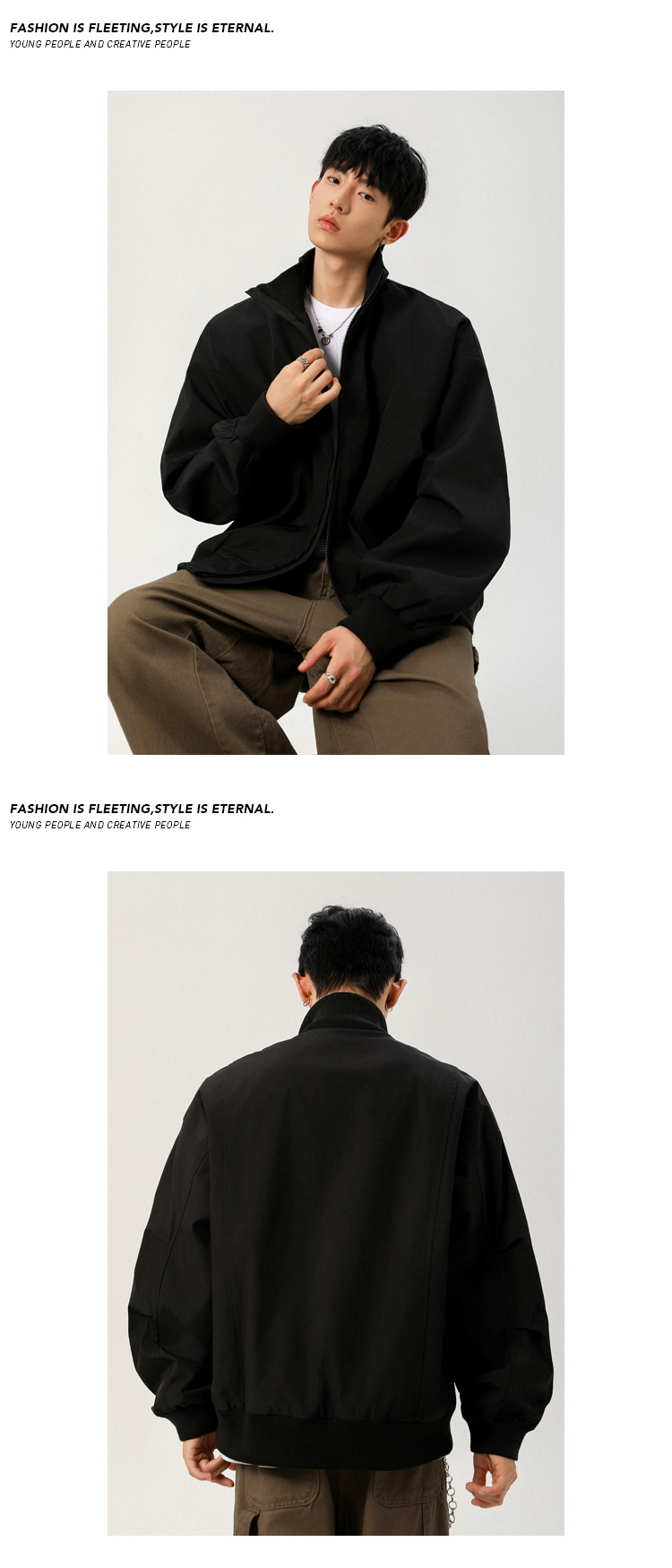 Men's American Retro Pilot Denim Jacket Minimalist Style Loose_voghion.com