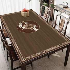 桌垫防水防油中式典雅餐桌垫家用桌布长方桌面垫免洗方桌垫可