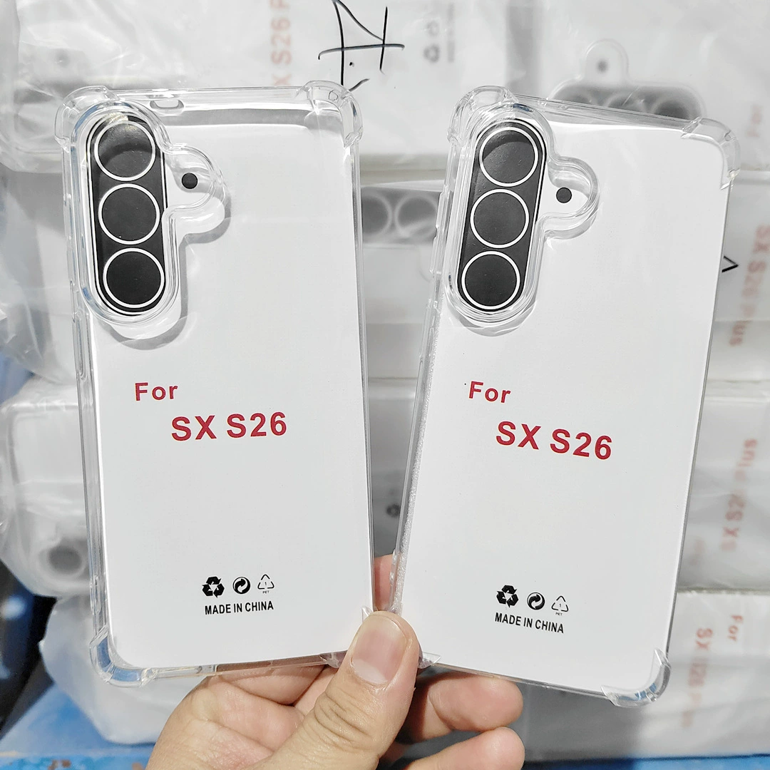 Чехол для телефона Samsung S26 / S26 Plus, прозрачный TPU с угловым воздушным подушкой 1,5 мм защита от ударов