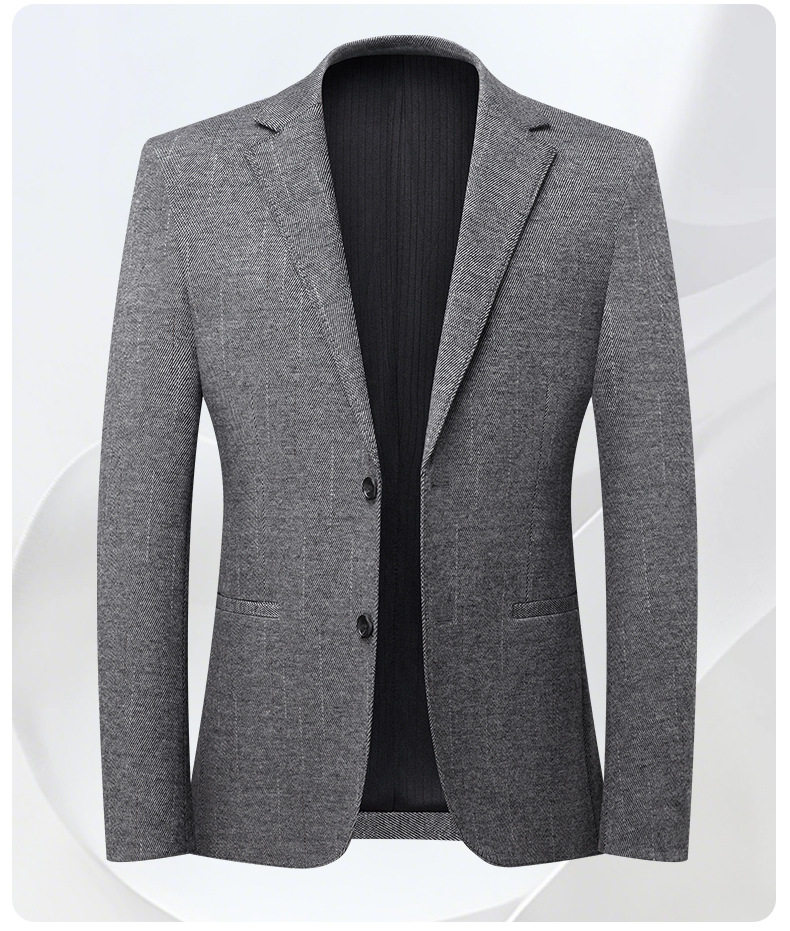 Áo vest nam dáng ôm vừa vặn, tay dài, chất len pha, không cần ủi, giặt máy được — Cà phê Jindian, thanh niên màu xám chi tiết 43