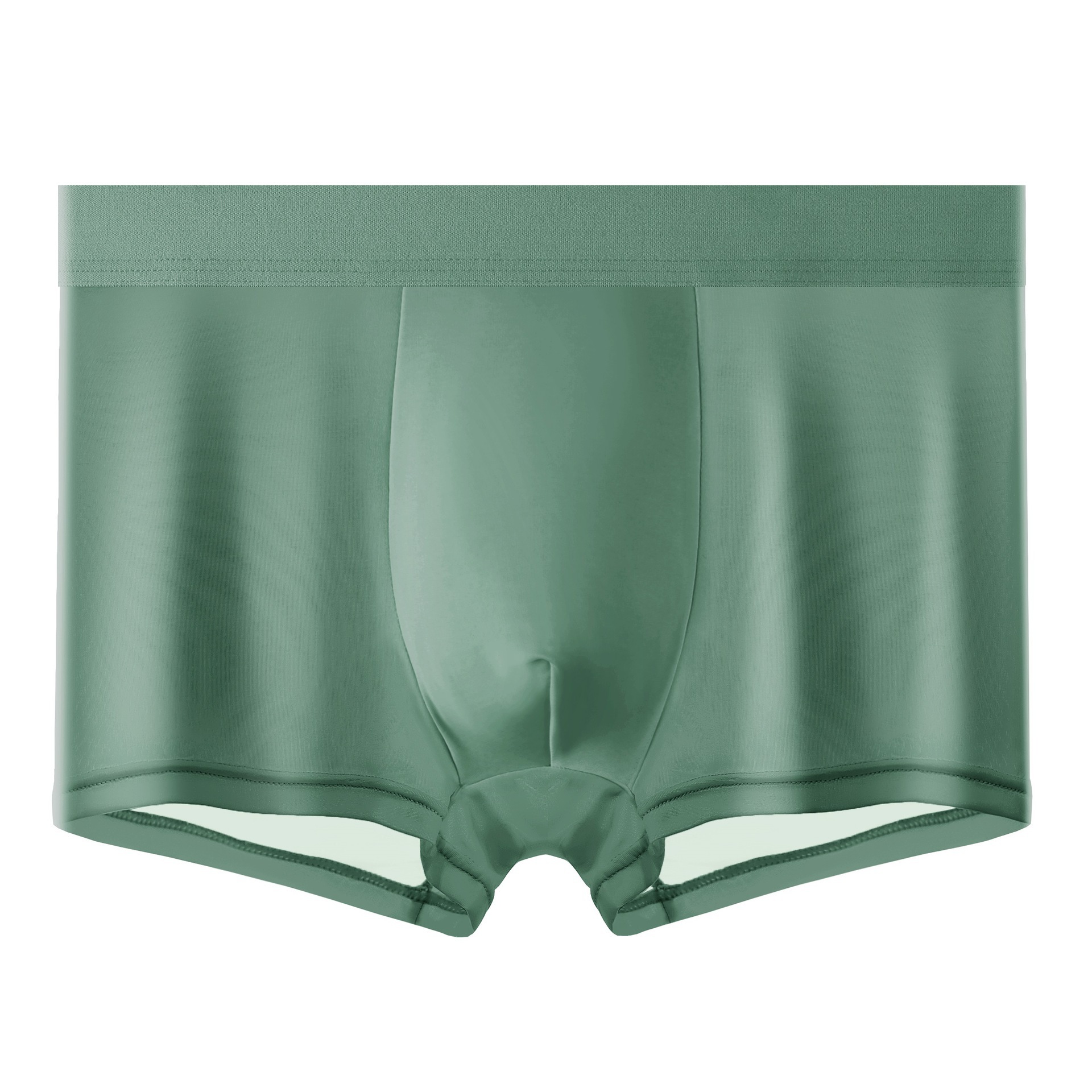 Green [flat-angle mid-waist ice silk]