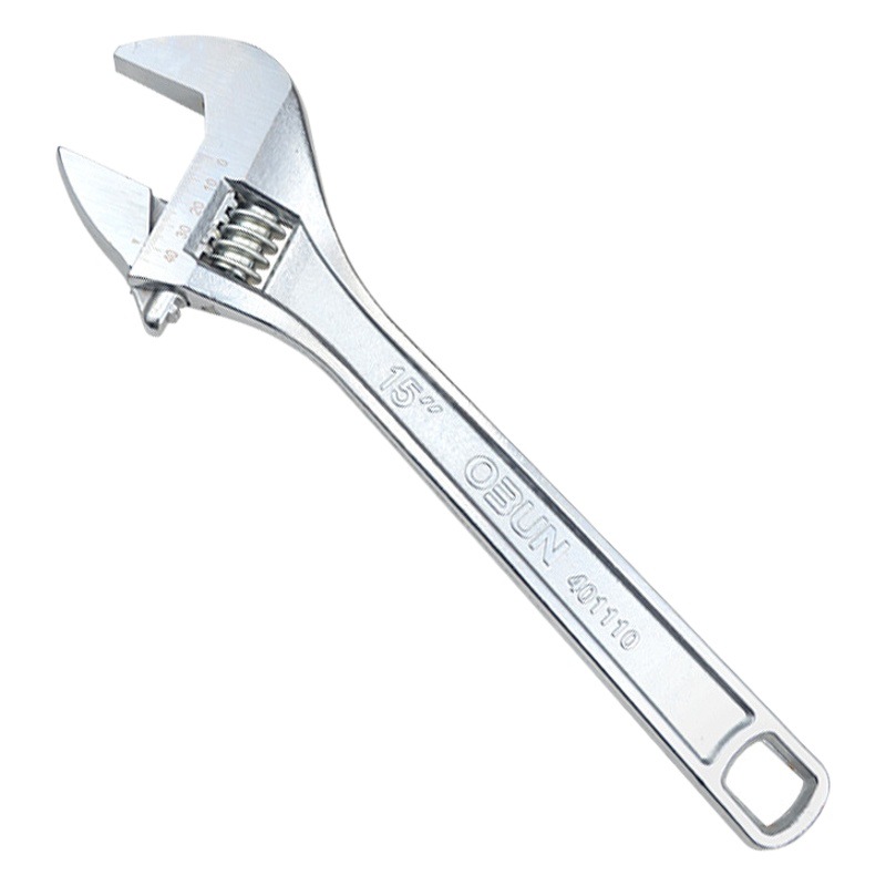 Oubang herramienta llave ajustable de 12 pulgadas llave ajustable de 10 pulgadas llave ajustable de 15 pulgadas 24 pulgadas agujero cuadrado cromado al por mayor