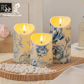 电子蜡烛灯LED塑料假蜡烛仿真蜡烛圣诞节装饰灯 子弹头剧本杀道具