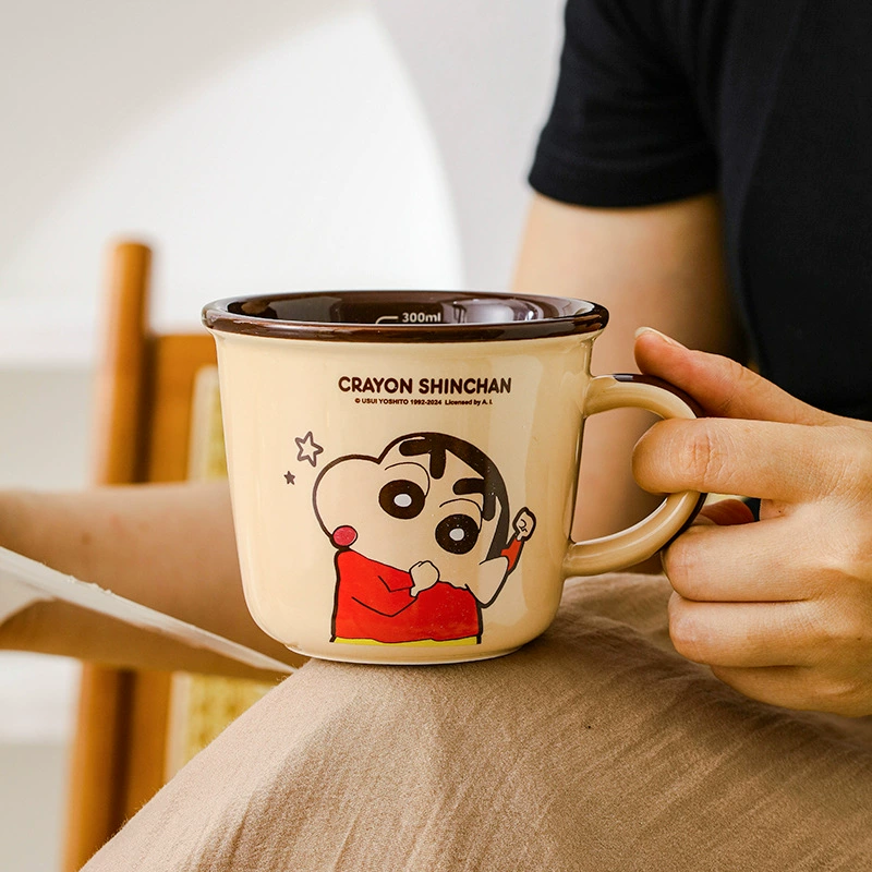Кремовая игрушечная чашка из керамики бренда Crayon Shin-chan, подарочная коробка