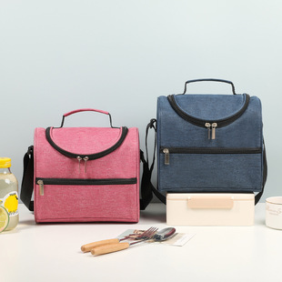 Cross-border hot sale crossbody large capacity thermal bag picnic with Rice fresh ice bag portable portable lunch bag thermal bag