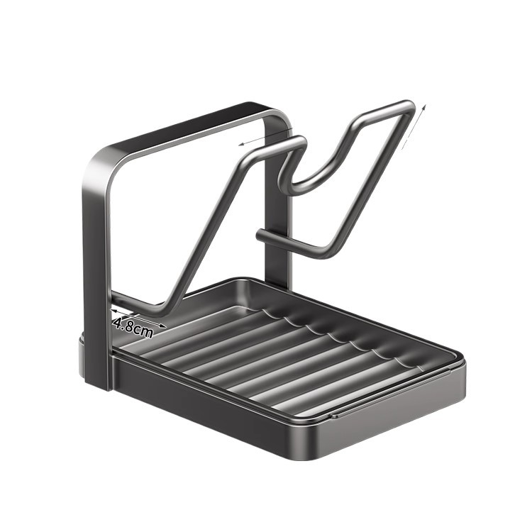 (Single layer) 1 gray countertop pot lid rack