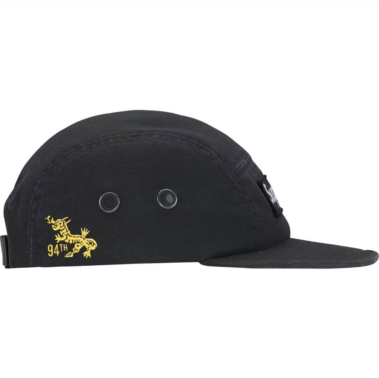 H046 dragon embroidered hat black