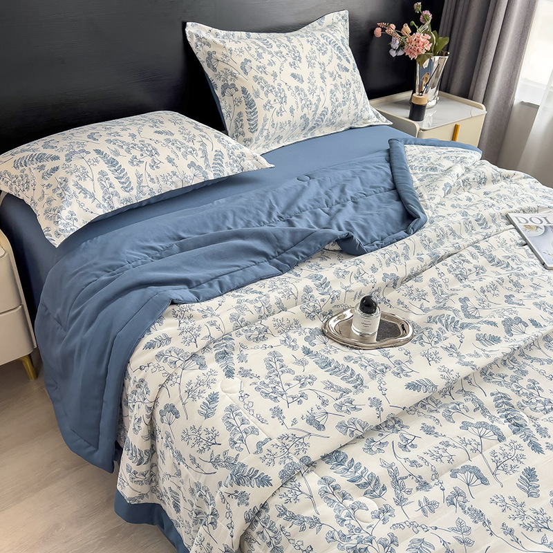 Jogo de capa de edredão bebé macio em gaze de algodão e linho_voghion.com