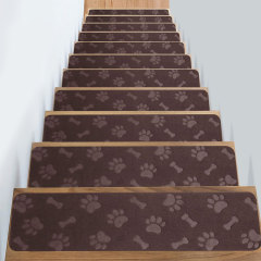 Cross-border Amazon stair step mat, self-adhesive non-latex PVC anti-slip mat with double stripes, reusable