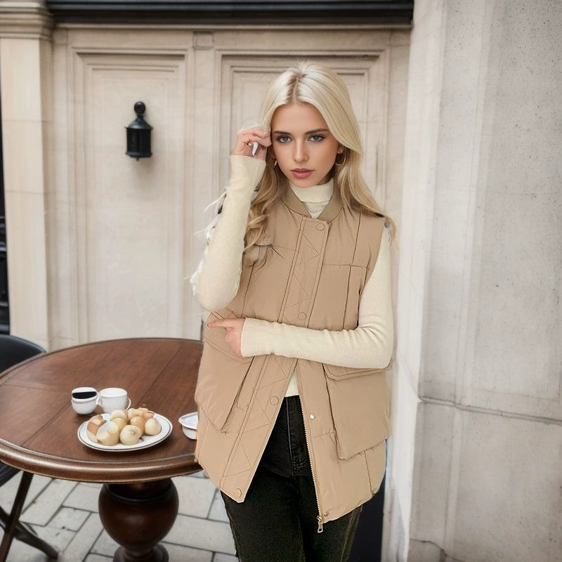 Бейсбольный костюм, хлопковый жилет, женская верхняя одежда, осень и зима 2023, новый жилет, модный тренд интернет-знаменитостей, жилет больших размеров