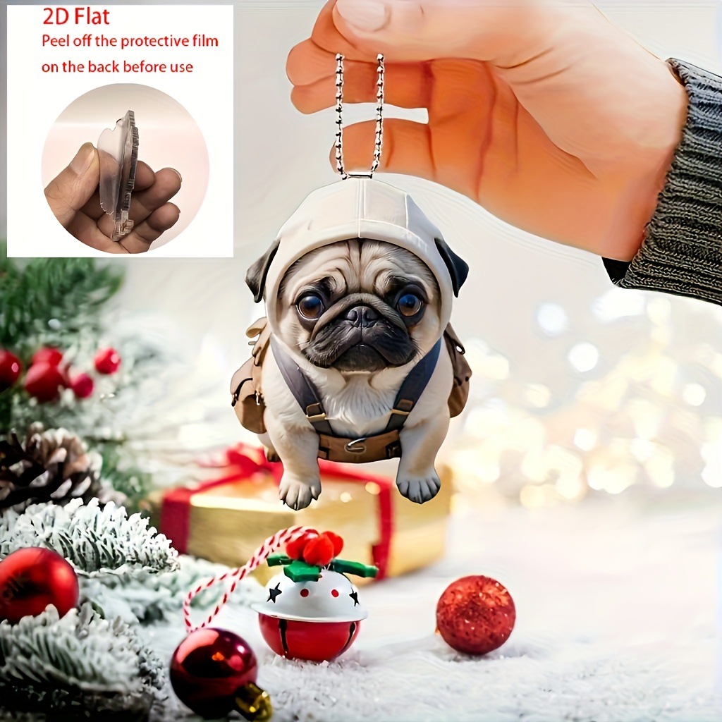 Adornos colgantes para perros creativos de acrílico transfronterizo Accesorios para automóviles Decoración interior Colgante de automóvil