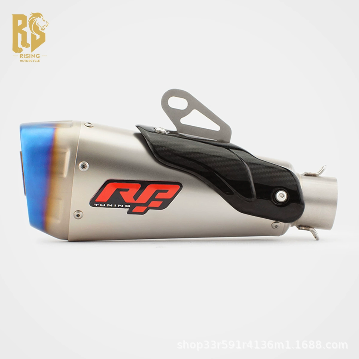 RS мотоциклетная универсальная выхлопная труба 51 мм RP TuningV4 запеченная синяя KTM Kawasaki Chunfeng Suzuki Ducati
