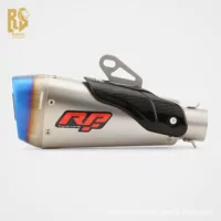 RS мотоциклетная универсальная выхлопная труба 51 мм RP TuningV4 запеченная синяя KTM Kawasaki Chunfeng Suzuki Ducati