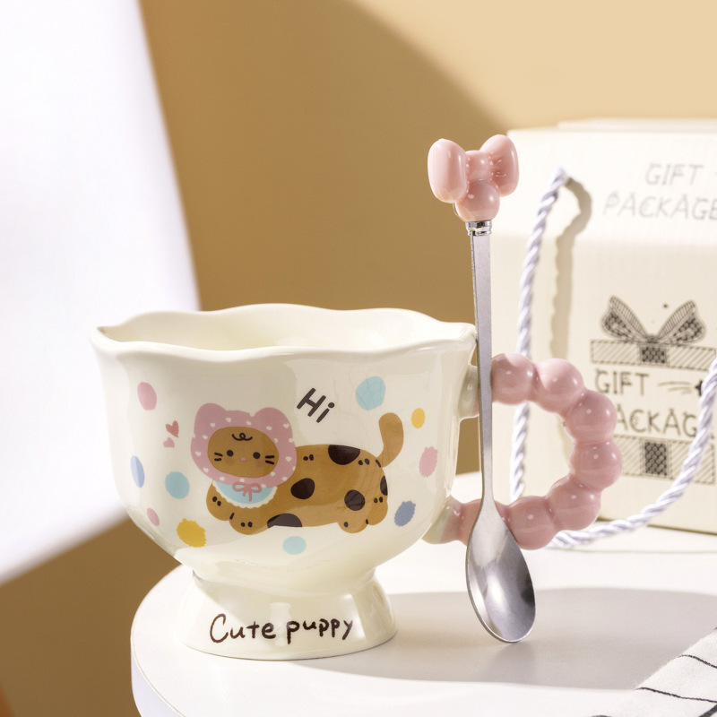 Ins風網赤熊マグカップ高颜値カップ陶磁器カップルカップ女子誕生日プレゼントお土産|undefined