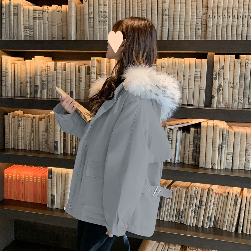 Bread suit short off-season down cotton jacket for women Korean style loose winter jacket small cotton jacket new style for 2025