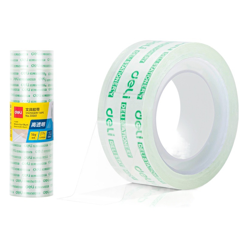 Deli 30061 Stationery Tape/1.8cm Transparent Tape/Small Strip Stationery Glue Glass Glue Manual Tape