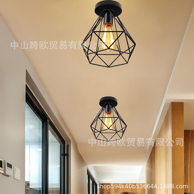 LED retro creative ceiling light for living room