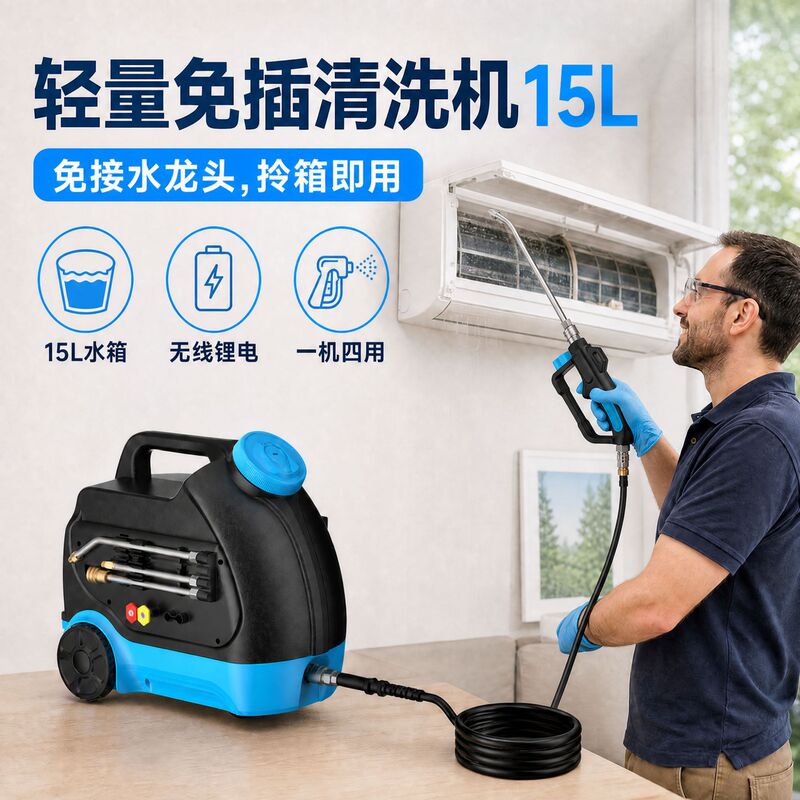 Cross-border air conditioner cleaning machine high-pressure 4-in-1 spray gun head home appliance garden cleaning water pump compatible with Makita batteries factory Cross-border air conditioner cleaning machine high-pressure 4-in-1 spray gun head home appliance garden cleaning water pump compatible with Makita batteries factory