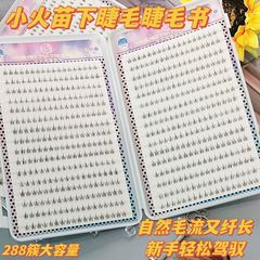 288クラスタの新しいシミュレーションの小さな炎の下のまつげの本の単一のクラスタの透明な茎の下のまつげの自然なお母さんの生感