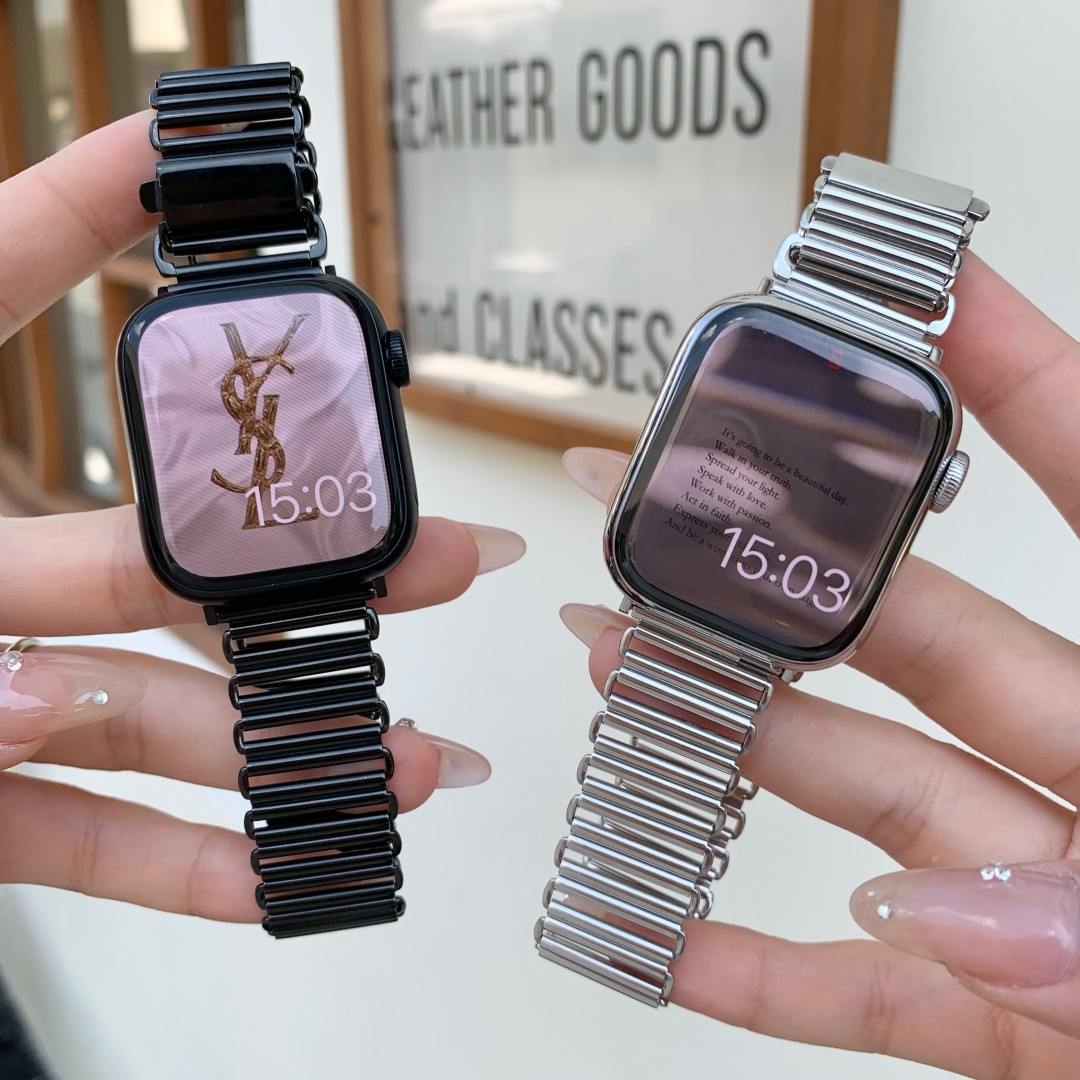 New stainless steel strap for men and women for Apple Watch applewatch78 generation 654 Universal Light luxury strap