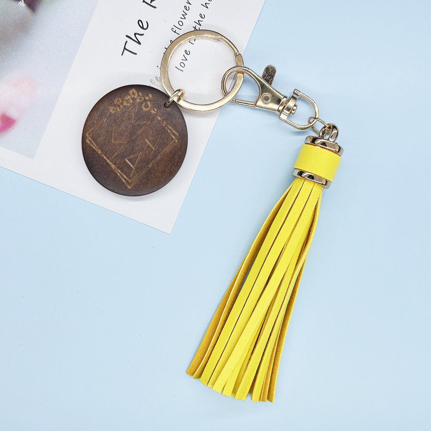 15g Weight Keychain Classification 1 Piece Quantity Daily Occasion PU, Wood Material Mother'S Day Festival MAMA, Letter Pattern Women's Gender Tassel Design Romantic Style Romantic MAMA Letter PU Wood Tassel Mother'S Day Women's Keychain 19