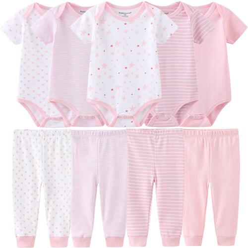 Baby bag, air-conditioned pants, star pure cotton nine-piece set, newborn one-piece triangle harem, foreign trade children's clothing wholesale