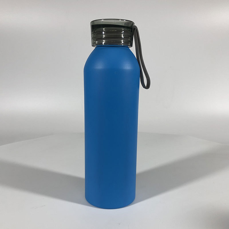 650ml tapa transparente botella de agua de aluminio botella de deportes al aire libre fitness taza de agua botella de agua de viaje logo