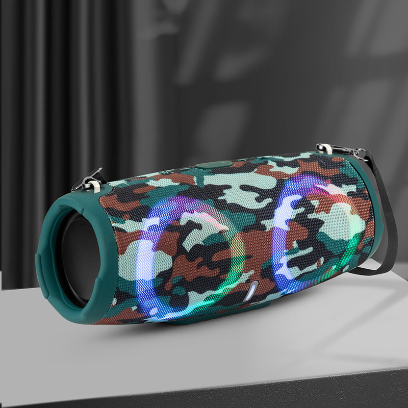 1PC War drum altoparlante Bluetooth di terza generazione con luci colorate RGB, altoparlante Bluetooth portatile impermeabile per esterni_voghion.com