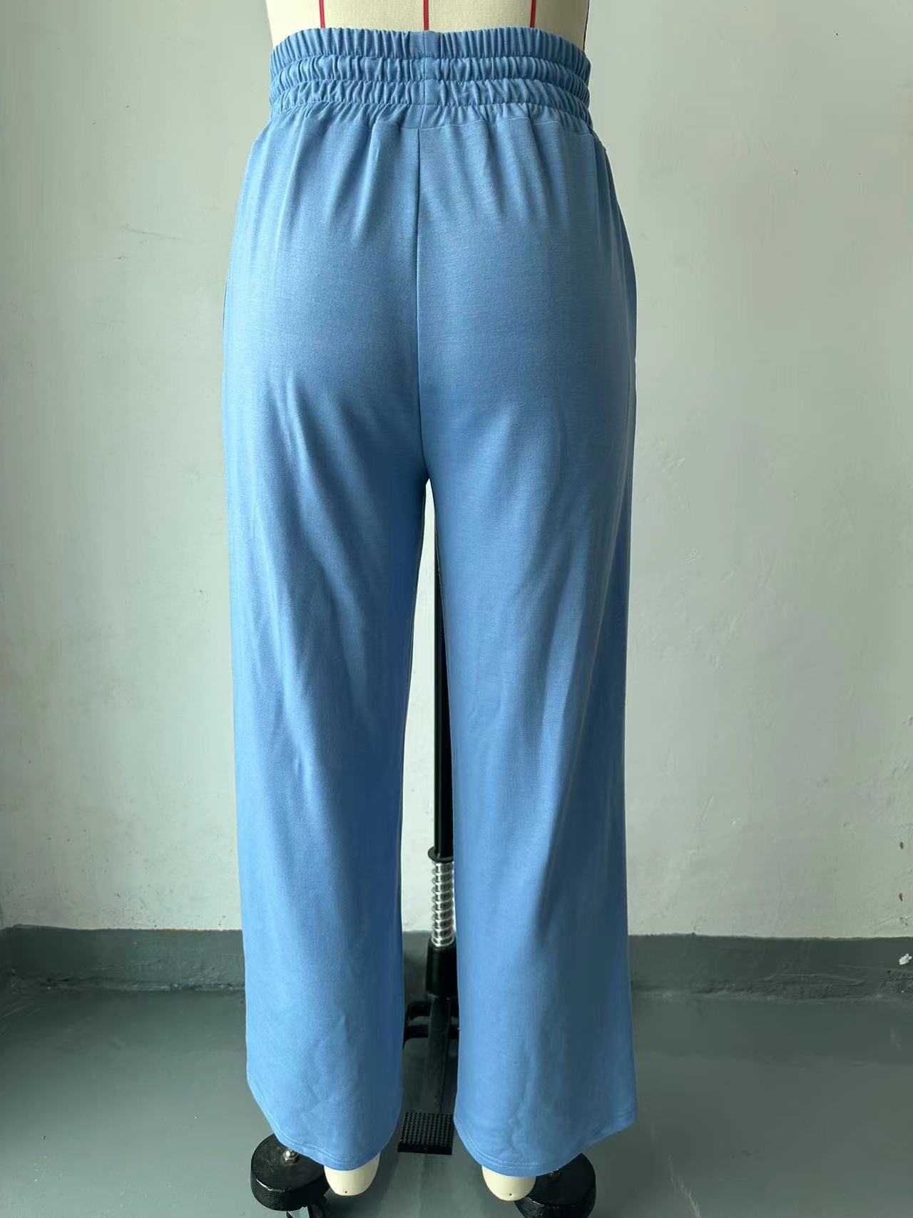 Women's Holiday Daily Streetwear Solid Color Full Length Casual Pants Wide Leg Pants display picture 3