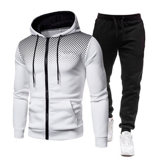 2024 New Sweatshirt Pants Cross-border Export Amazon Sports Fitness Men's Autumn and Winter Men's Suit
