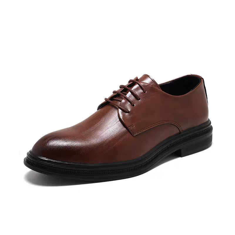 Men's Leather Slip-on Formal Shoes British Style Wedding Footwear_voghion.com